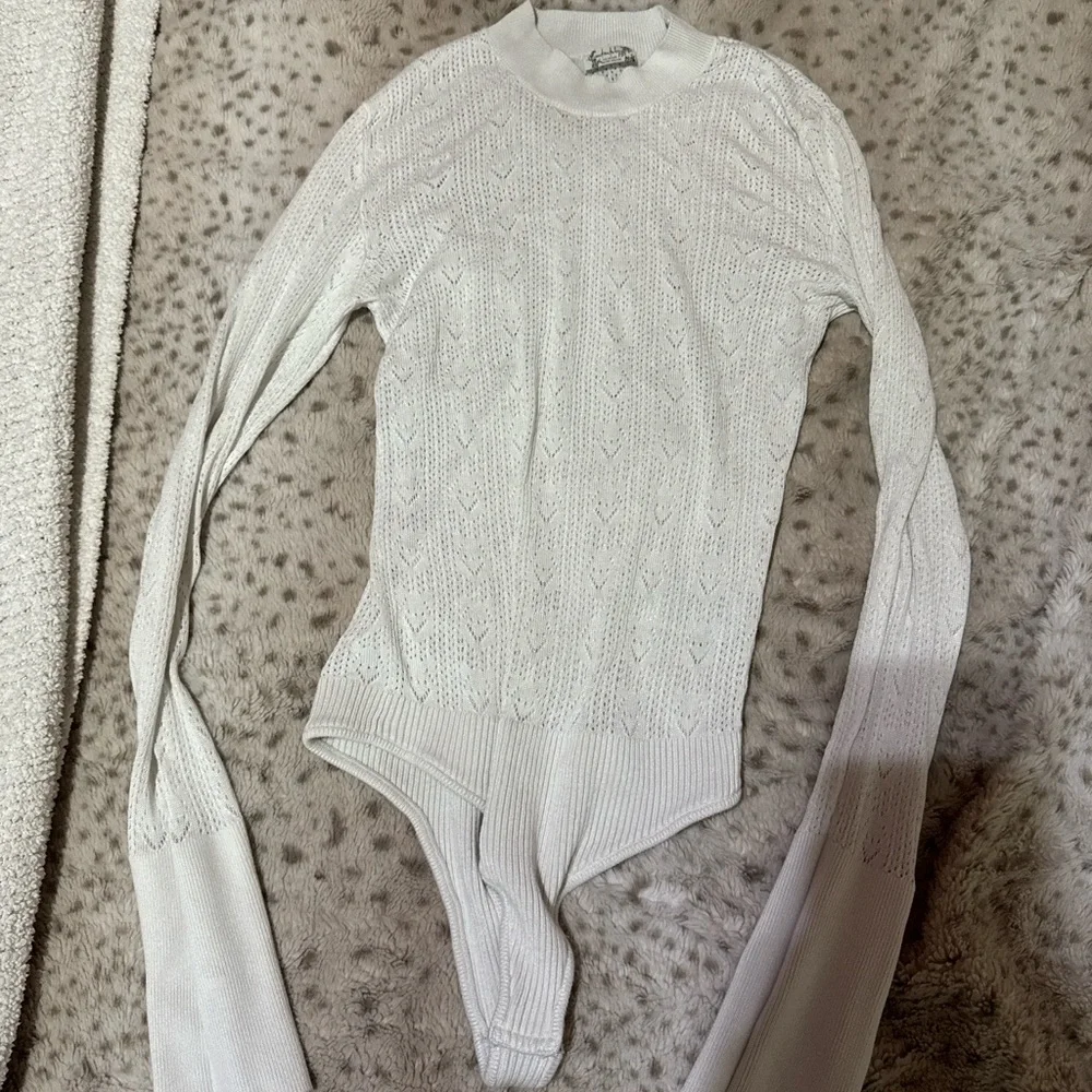 Free People White Knit Bodysuit - Picture 2 of 6